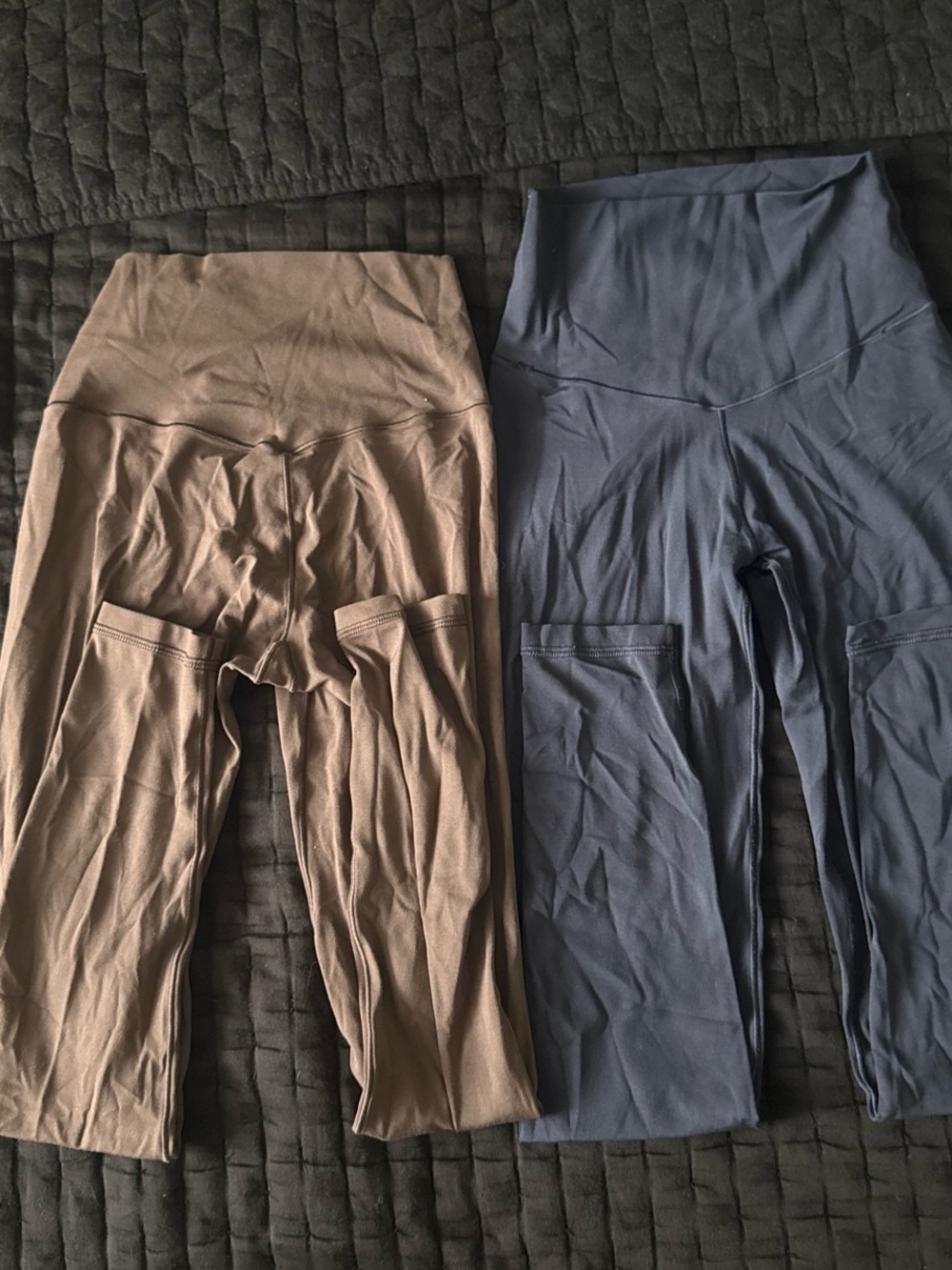 aerie High-Waist Crop Leggings - Taupe & Slate Blue
